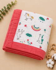 Love Rainbow - Muslin Baby Blanket